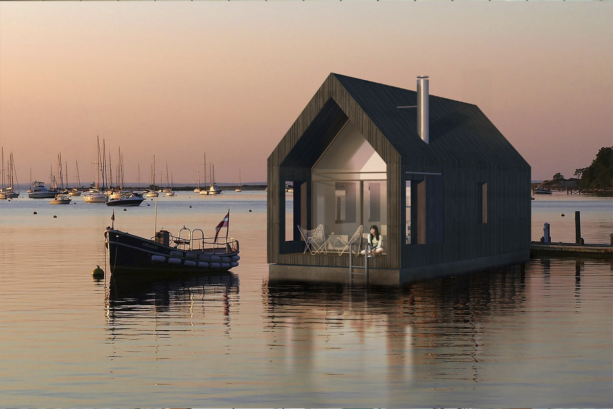 A mobile villa floating on the water