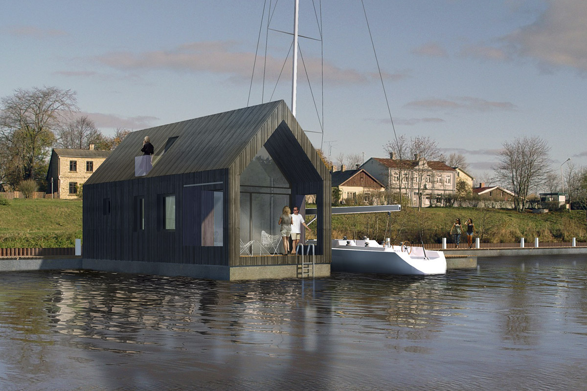 A mobile villa floating on the water