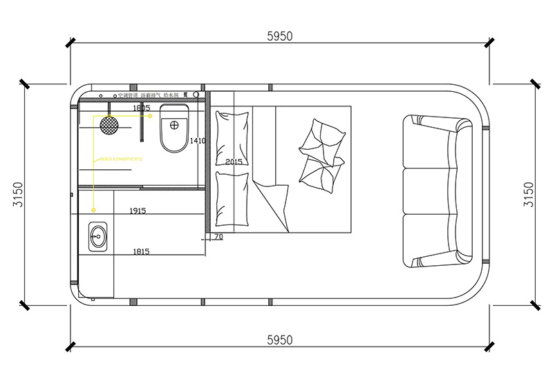 Small space apsule house - trailer version